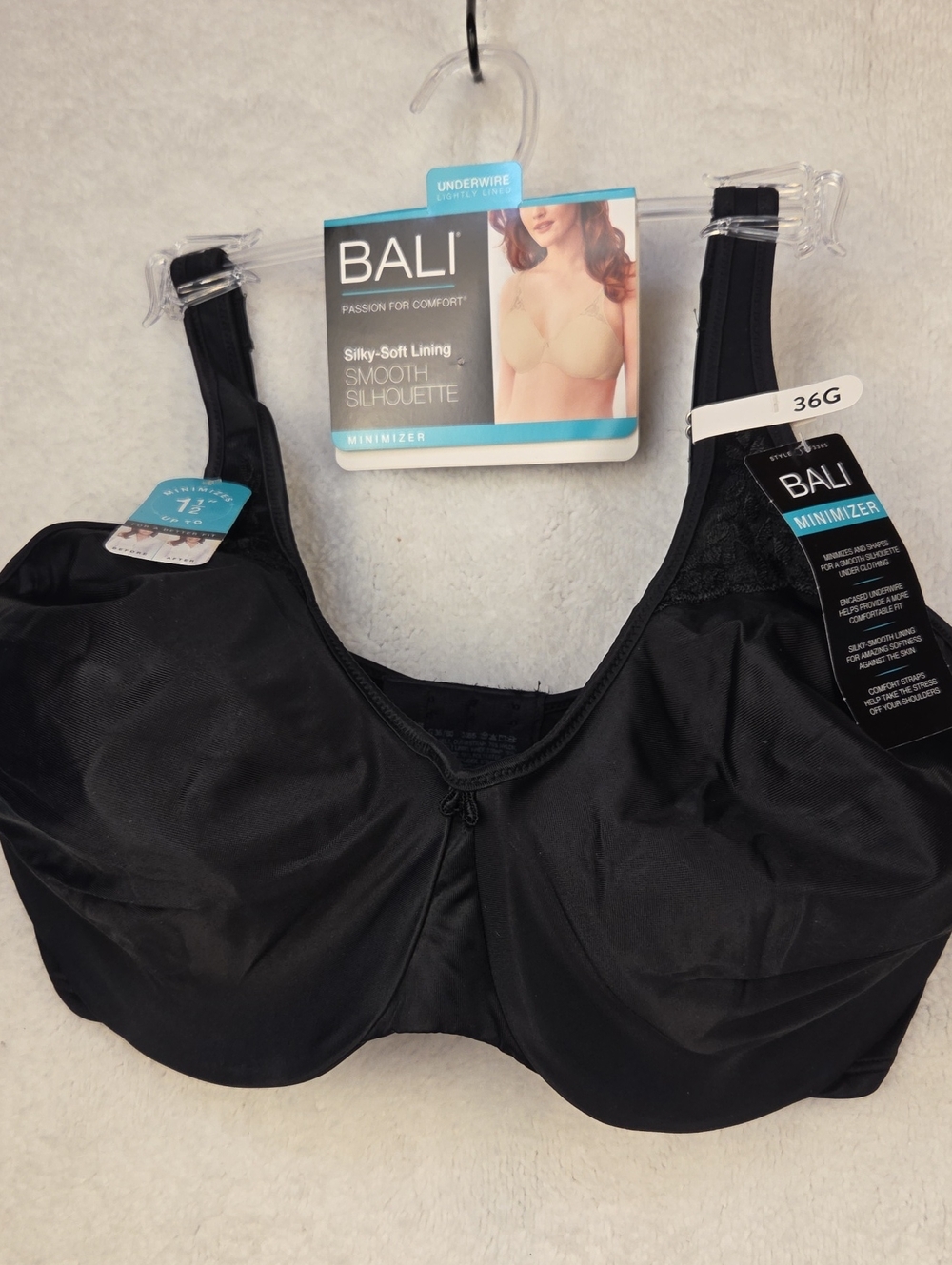 Bali Minimizer Underwire Bra - Black